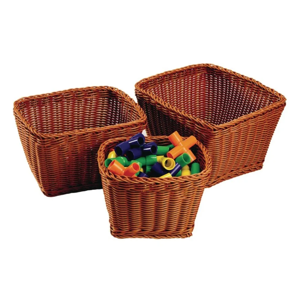 Environments® Wicker-Look Baskets Rectangle - Set of 3