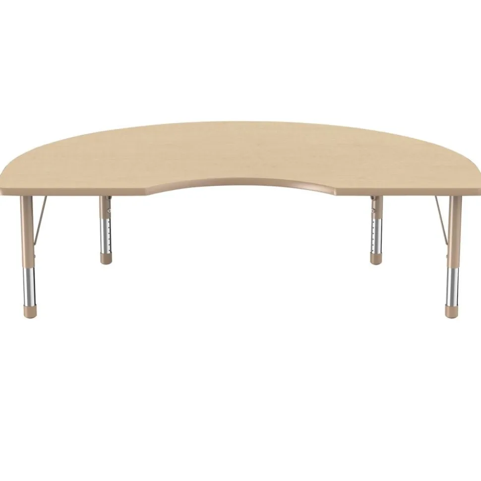 Environments® 48" x 72" Kidney Activity Table with Adjustable Chunky Legs - Maple/Maple