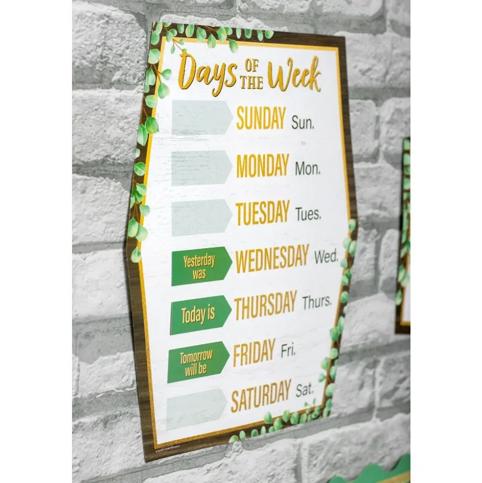 Eucalyptus Calendar Bulletin Board - 91 Pieces