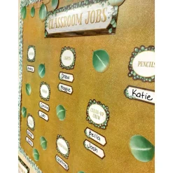 Eucalyptus Classroom Jobs Mini Bulletin Board - 49 Pieces
