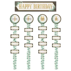 Eucalyptus Happy Birthday Bulletin Board - 70 Pieces