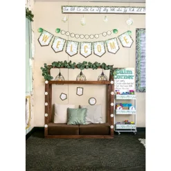 Eucalyptus Pennants Welcome Bulletin Board - 53 Pieces