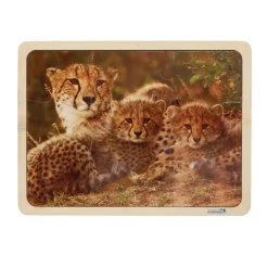 Excellerations® Animal Families Around the World Wooden Puzzles and Posters Set of 9