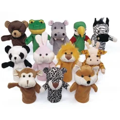 Excellerations® Animal Hand Puppets - Set of 12
