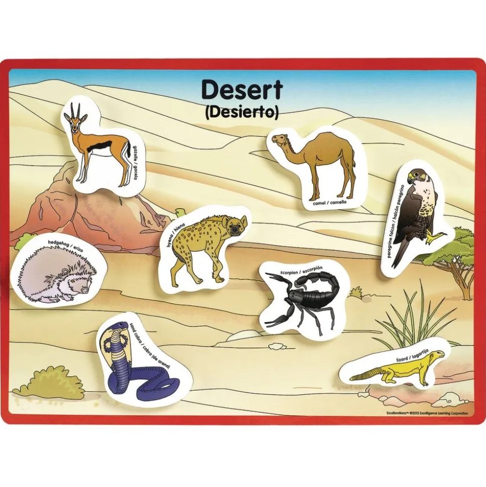 Excellerations® Animals in Their Habitats - 6 Boards, 48 Pieces