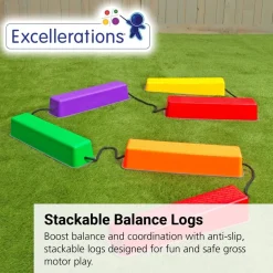 Excellerations® Anti-Slip Stackable Balance Logs
