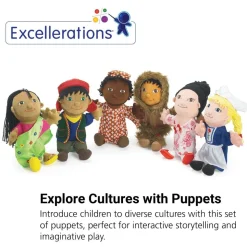Excellerations® Around The World Puppets - Set of 6