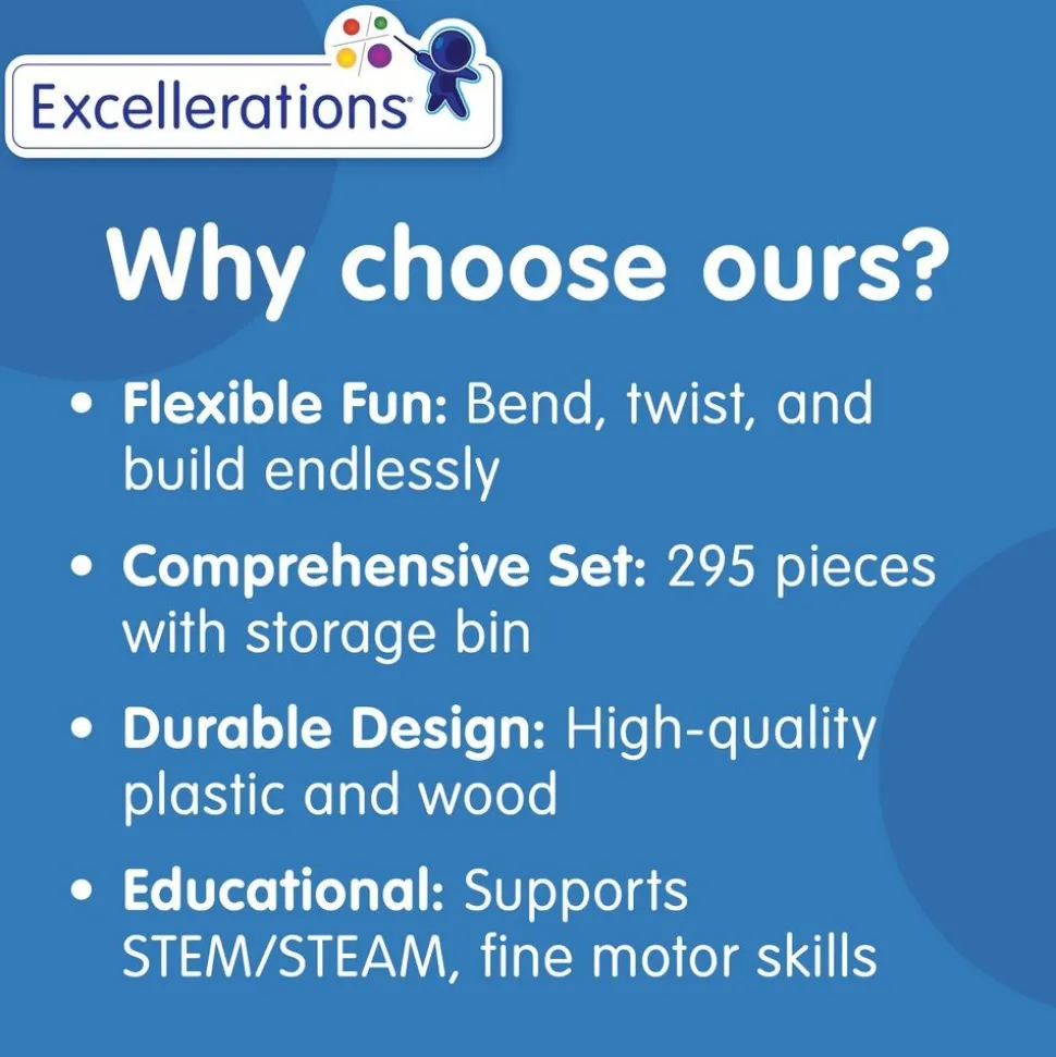 Excellerations® Bendy Builders STEM Construction Set 295 Pieces