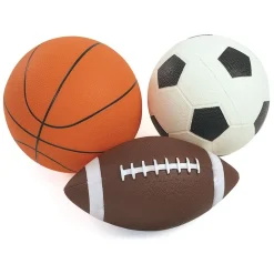 Excellerations® Best Value Vinyl Sports Ball Set - Football, Basketball & Soccer Ball