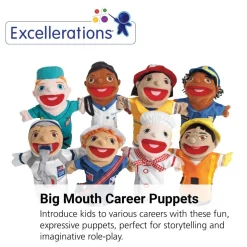 Excellerations® Big-Mouth Career Puppets - Set of 8
