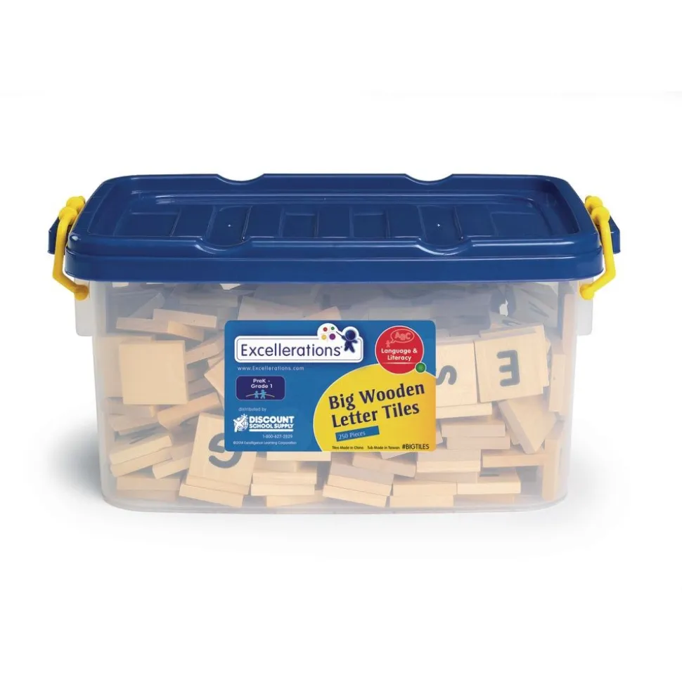 Excellerations® Big Wooden Letter Tiles - Tub of 250