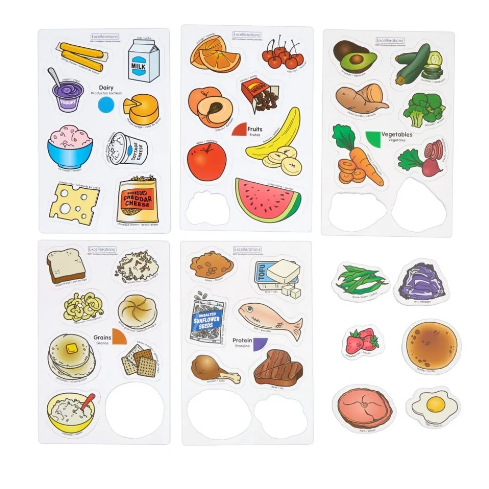 Excellerations® Bilingual My Healthy Plate Magnet Activity Set