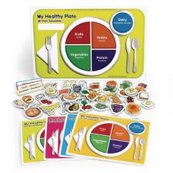 Excellerations® Bilingual My Healthy Plate Magnet Activity Set