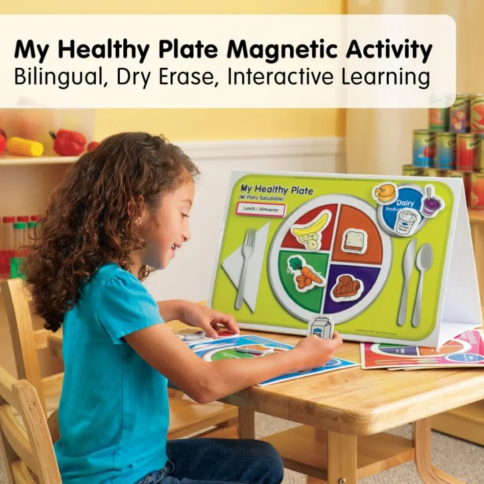 Excellerations® Bilingual My Healthy Plate Magnet Activity Set