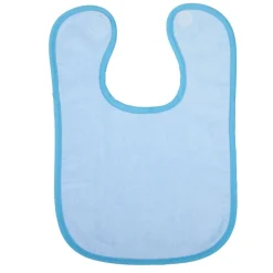 Excellerations® Blue Terry Bibs with Hook & Loop Closure - Set of 12