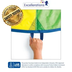 Excellerations® Brawny Tough Rainbow Parachute - 6'Dia.