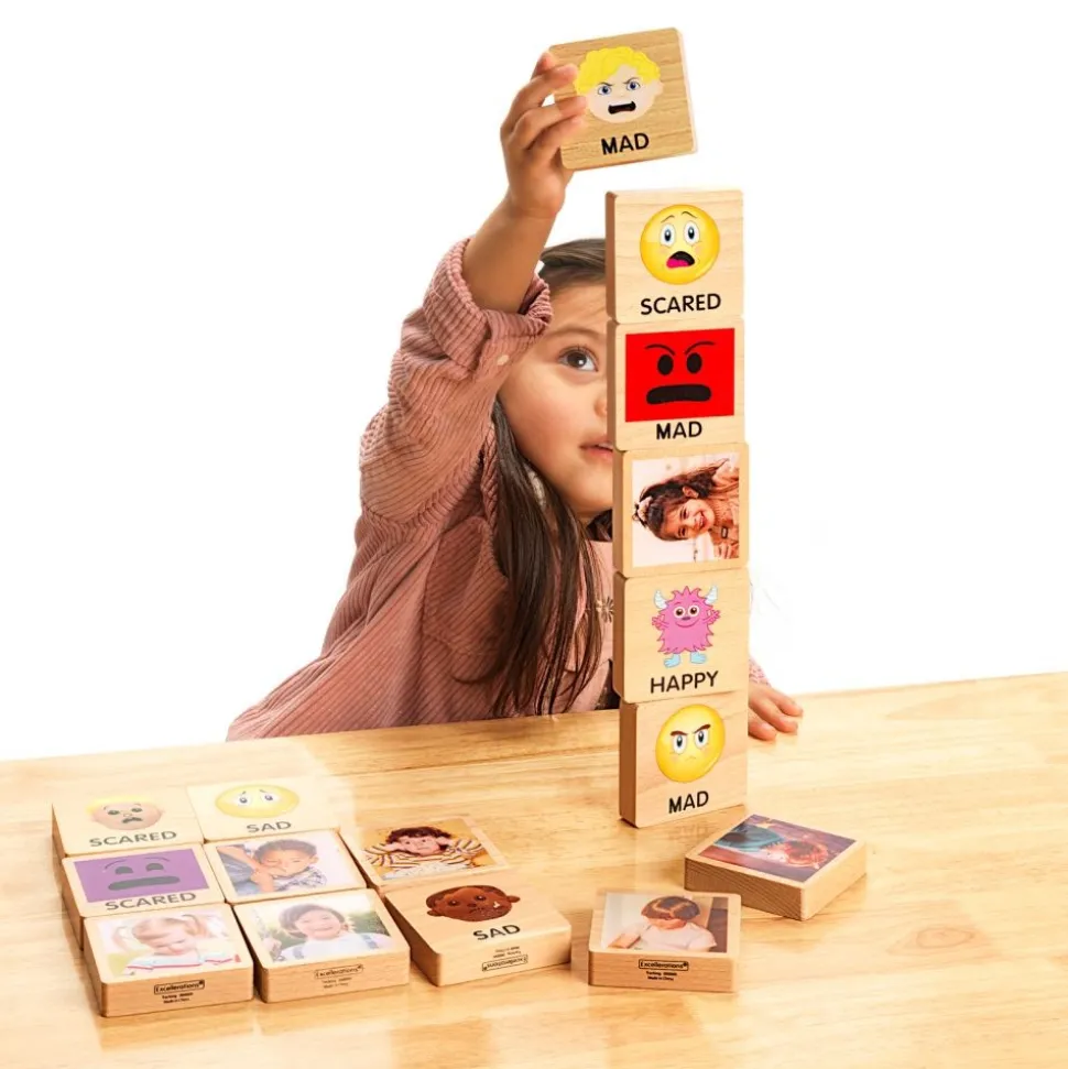 Excellerations® Build and Match Emotions Block Set 1 - 16 blocks