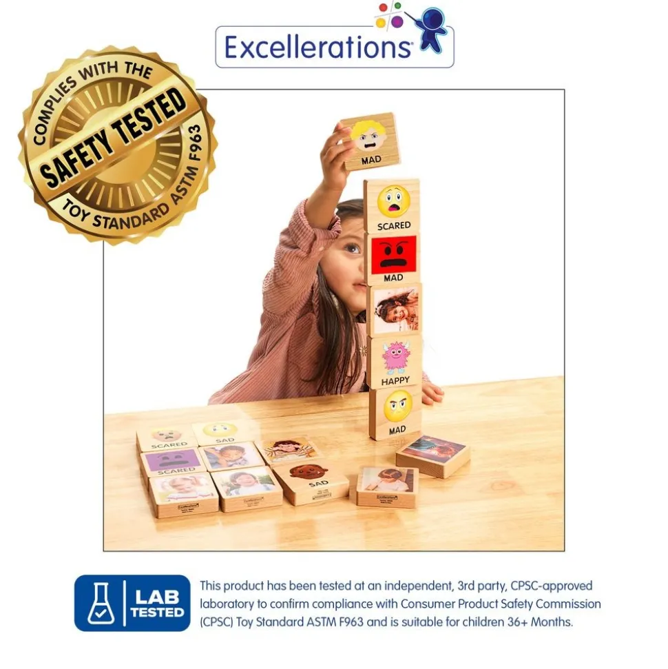Excellerations® Build and Match Emotions Block Set 1 - 16 blocks