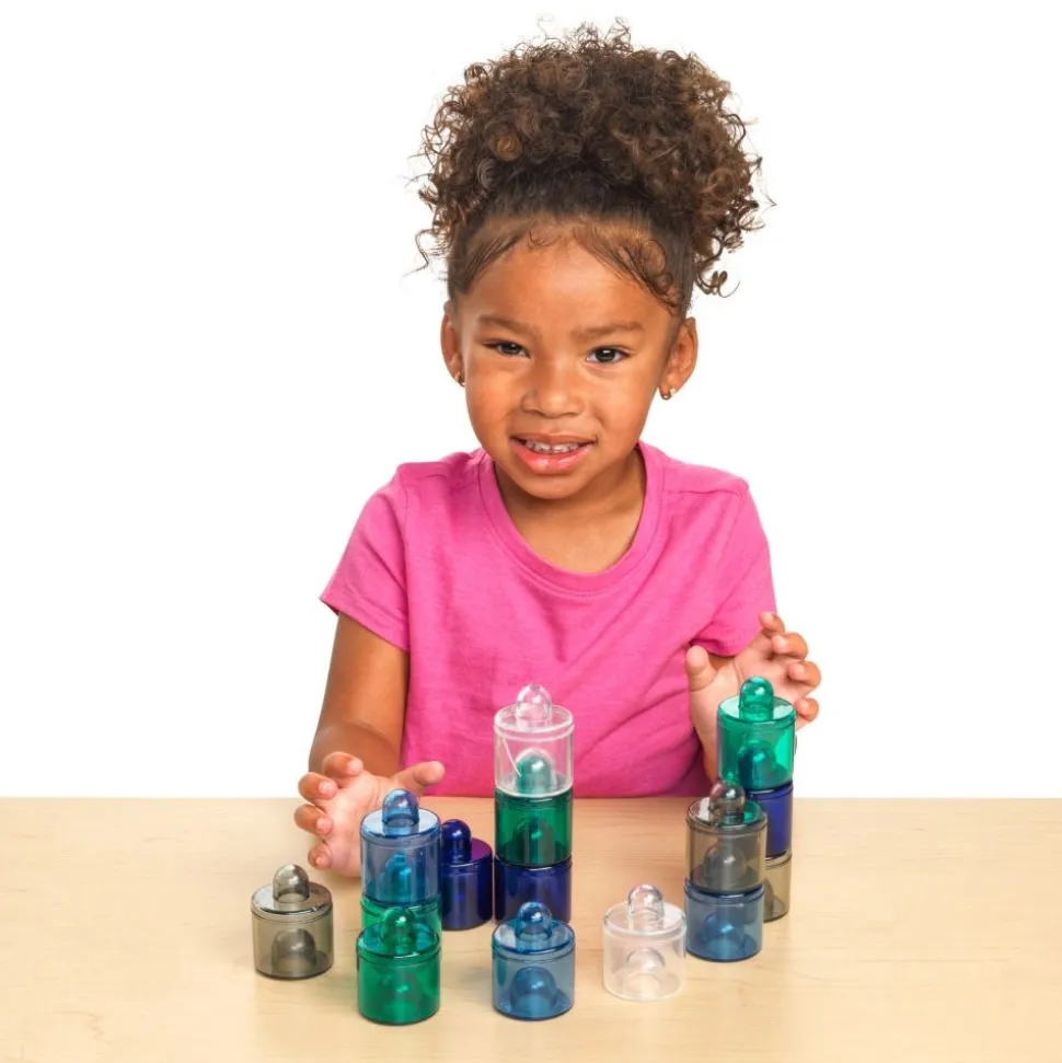 Excellerations® Calming Stacking Pegs - 16 Pieces