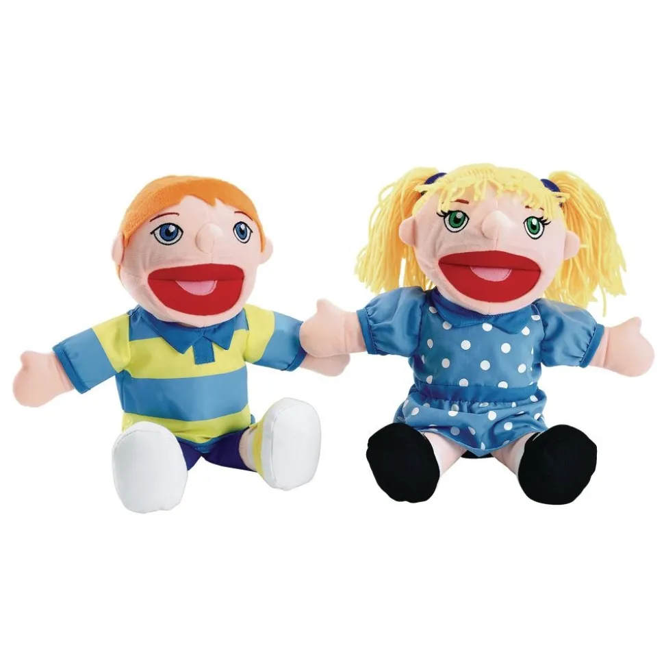 Excellerations® Caucasian Girl & Boy Puppet Pair