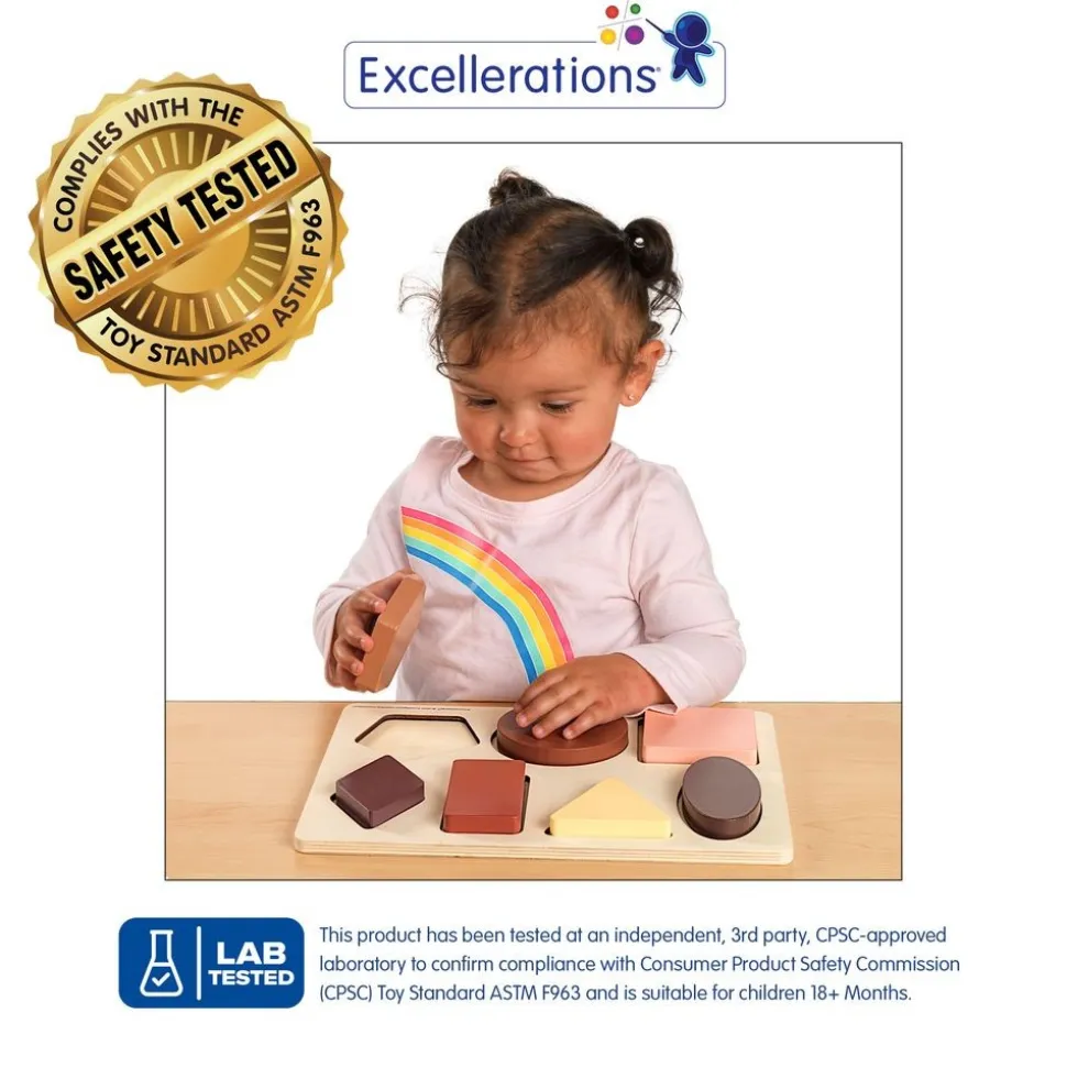 Excellerations® Chunky Puzzle Shapes - Natural