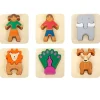 Excellerations® Chunky Wood Animal Puzzles, Set of 6