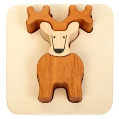 Excellerations® Chunky Wood Animal Puzzles, Set of 6
