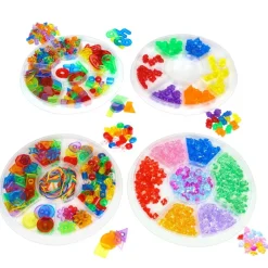 Excellerations® Classroom Clear Trays & Manipulatives - 874pcs