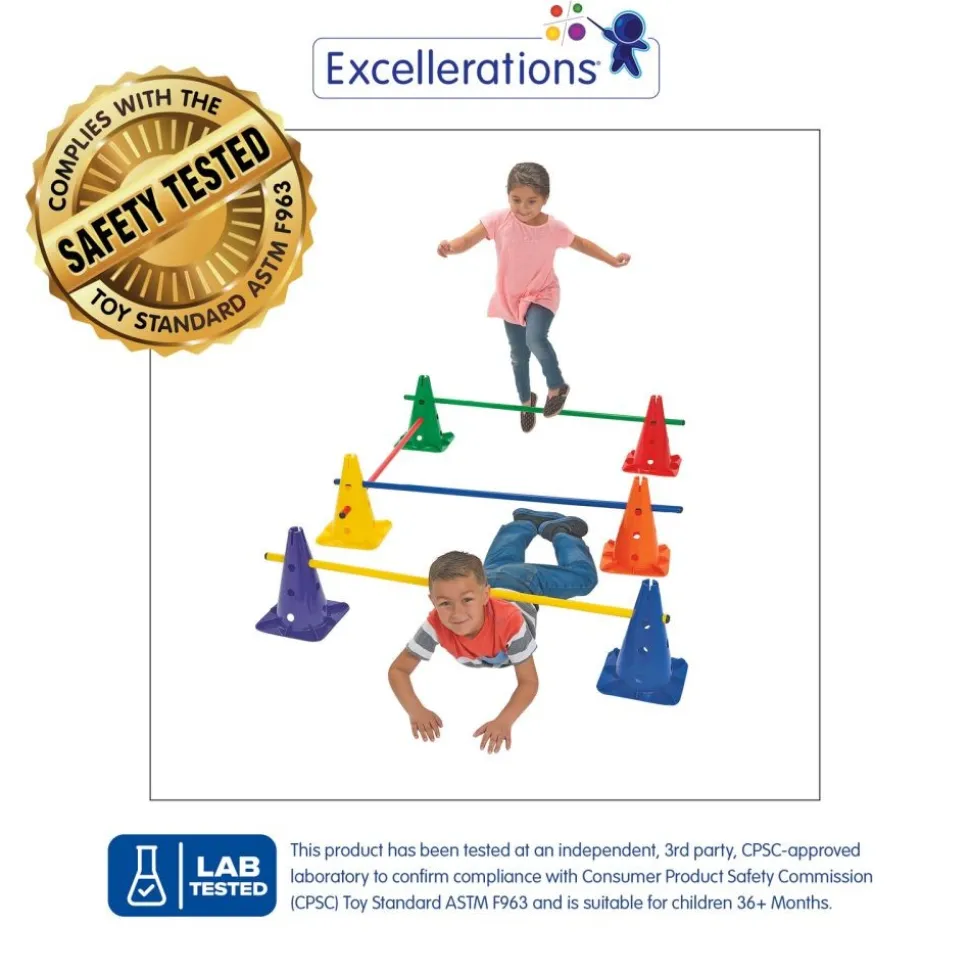 Excellerations® Cone Activity Set with 48" Poles