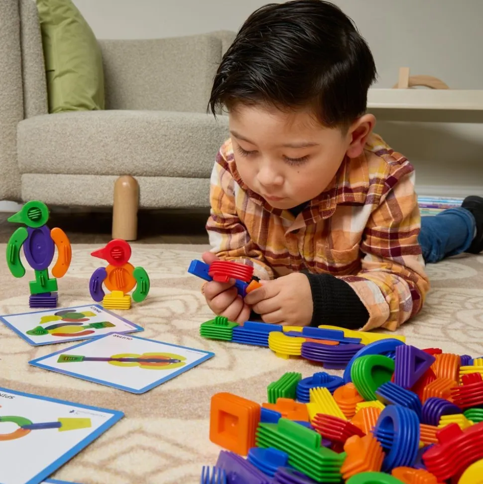 Excellerations® Creative Connectors - 168 Interlocking Pieces & 10 Activity Cards
