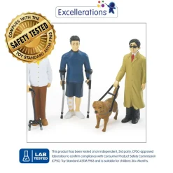 Excellerations® Differently-Abled Block Play Figures - Set of 6