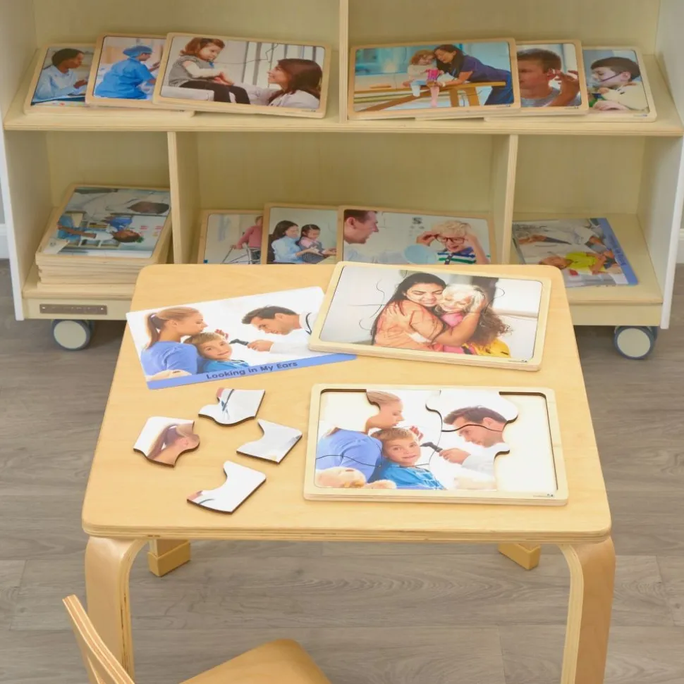 Excellerations® Disabilities & Doctor Puzzles - Set of 18 Wooden Puzzles