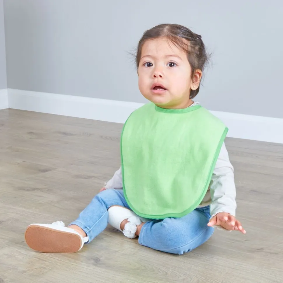Excellerations® Dozen Green Bibs with Snaps