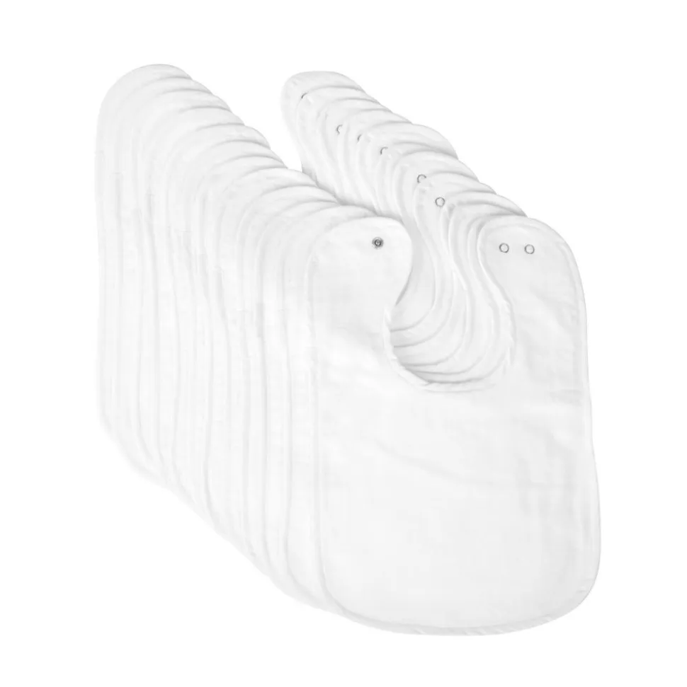 Excellerations® Dozen White Bibs with Snaps