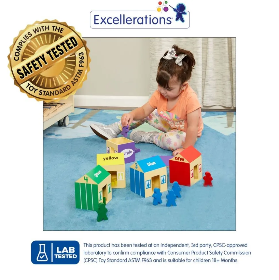 Excellerations® earlySTEM™ Colors & Counting Houses 20 Pieces
