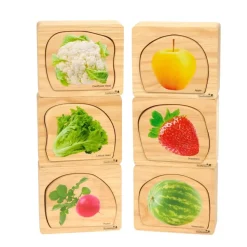 Excellerations® earlySTEM™ Life Cycle Nesting Puzzles - Fruit & Vegetable - Set of 6