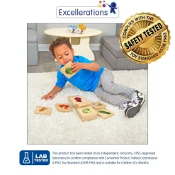 Excellerations® earlySTEM™ Tiles and Nesting Puzzles - Fruit & Vegetable