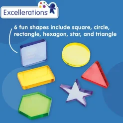 Excellerations® earlySTEM™ Translucent Light Table Shapes - Set of 6
