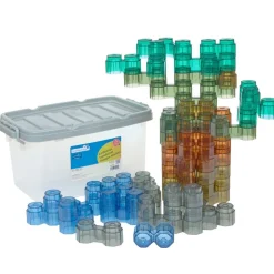 Excellerations® Earthtones Translucent Octagon Stackers - 60 Pieces
