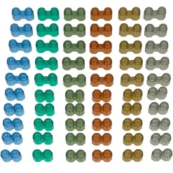 Excellerations® Earthtones Translucent Octagon Stackers - 60 Pieces
