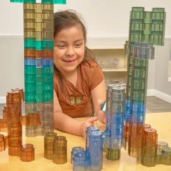 Excellerations® Earthtones Translucent Octagon Stackers - 60 Pieces