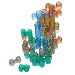 Excellerations® Earthtones Translucent Octagon Stackers - 60 Pieces