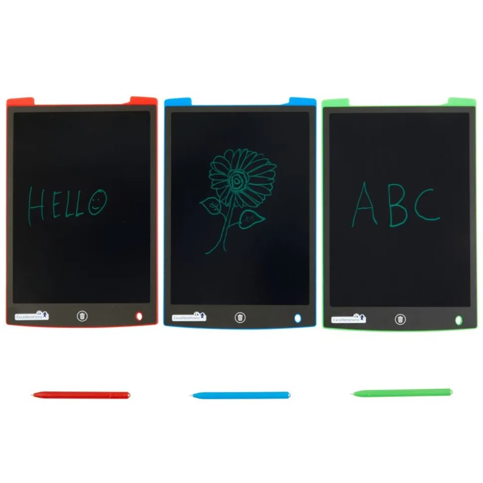 Excellerations® Electronic Reusable 11-inch LCD Drawing Boards - Set of 3