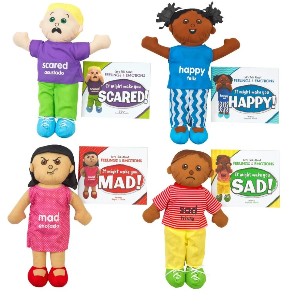 Excellerations® Emotions Book and Dolls - Set of 8