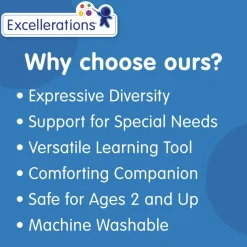 Excellerations® 18" Emotions Dolls Bilingual - Mad, Scared, Sad, Happy - Set of 4