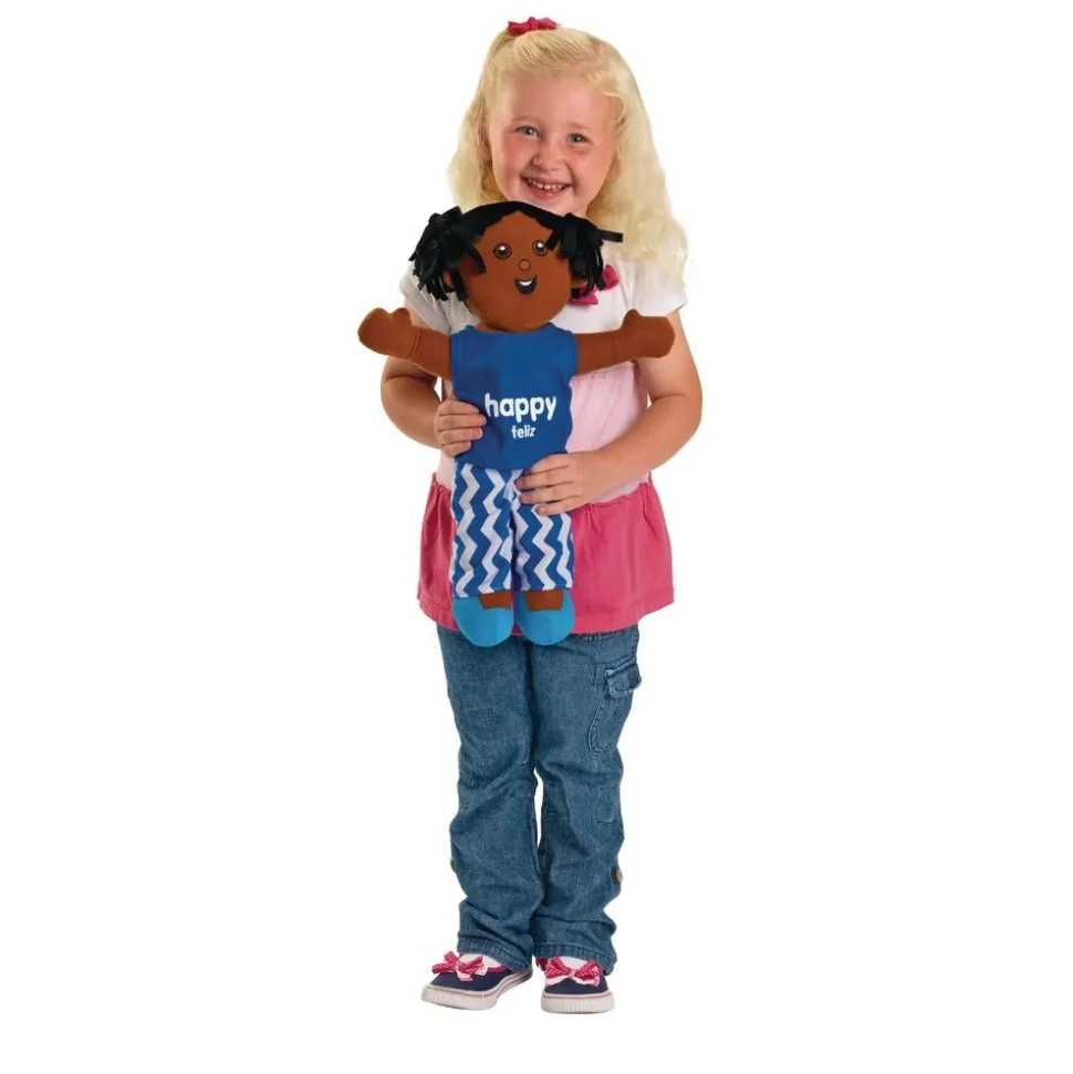 Excellerations® 18" Emotions Dolls Bilingual - Mad, Scared, Sad, Happy - Set of 4