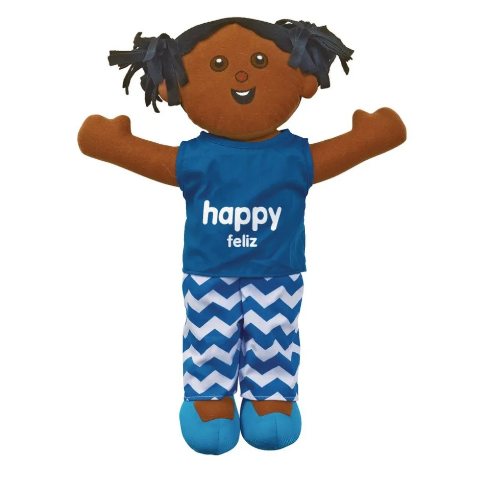 Excellerations® 18" Emotions Dolls Bilingual - Mad, Scared, Sad, Happy - Set of 4