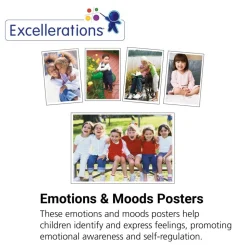 Excellerations® Emotions & Moods Posters for Schools - Set of 25