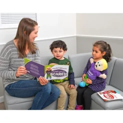 Excellerations® Emotions Spanish Books, Dolls and Blocks Kit 1 - 4 books 4 dolls 16 blocks