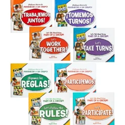 Excellerations® English & Spanish Let's Talk About Being Part of a Group Book Set - 8 books
